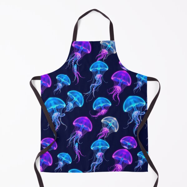Item preview, Luminescent Rainbow Jellyfish on Navy Blue designed and sold by svarupa.