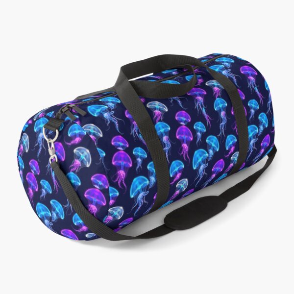 Item preview, Luminescent Rainbow Jellyfish on Navy Blue designed and sold by svarupa.