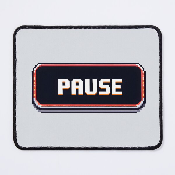 Item preview, Pixel "Pause" Button: Retro Break designed and sold by Jollys-ArtShop.