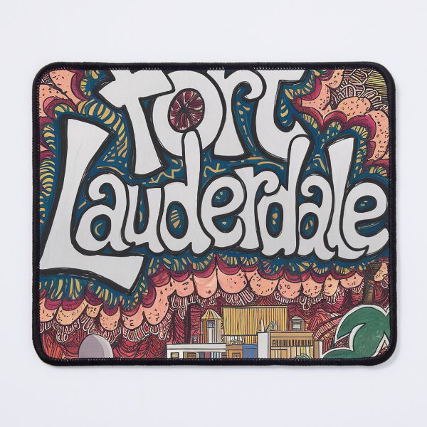 Item preview, Fort Lauderdale City Vintage Whimsical Retro Doodle Typography Art designed and sold by Witty Shirts.