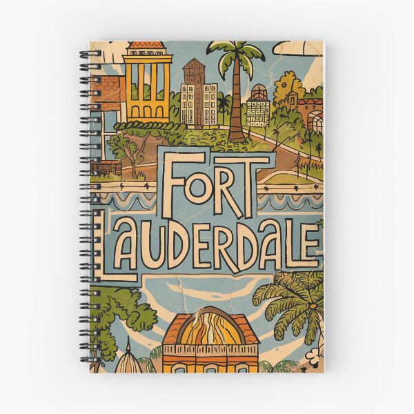 Item preview, Fort Lauderdale City Vintage Whimsical Retro Doodle Typography Art designed and sold by Witty Shirts.