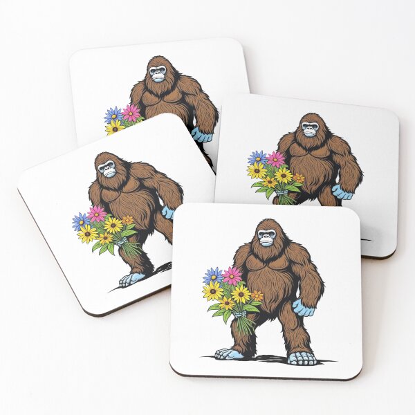 Item preview, Sasquatch with wildflowers designed and sold by Catherine Harrison.