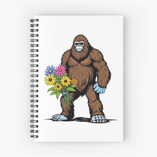 Item preview, Sasquatch with wildflowers designed and sold by Catherine Harrison.
