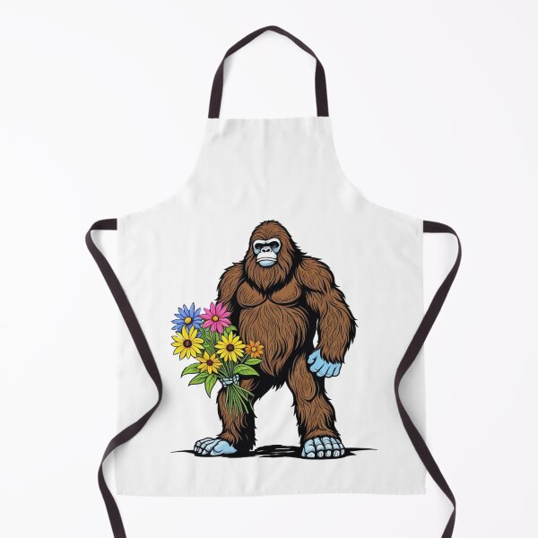 Item preview, Sasquatch with wildflowers designed and sold by Catherine Harrison.