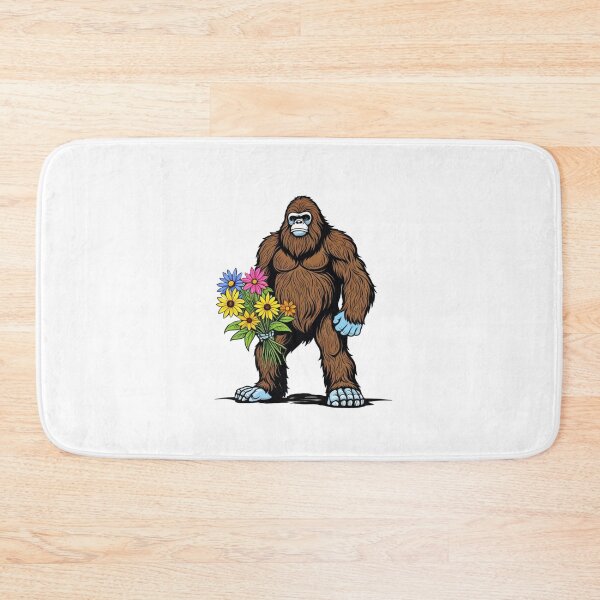 Item preview, Sasquatch with wildflowers designed and sold by Catherine Harrison.