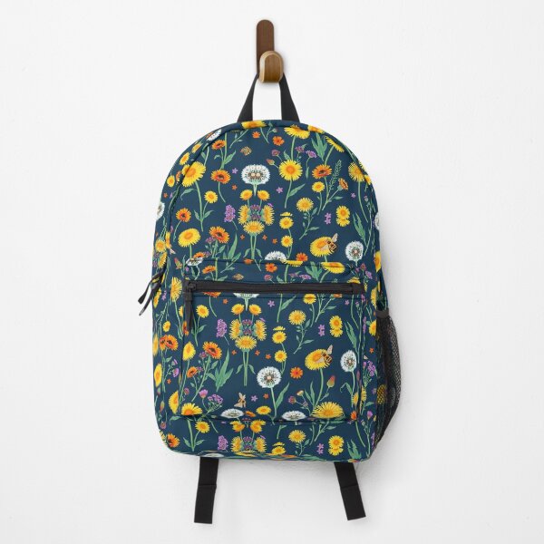 Item preview, Bees and wildflowers Dark blue designed and sold by svarupa.