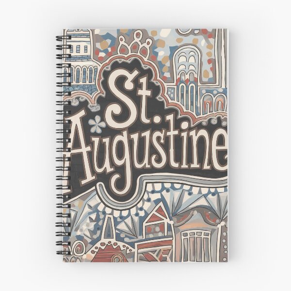 Item preview, St. Augustine City Vintage Whimsical Retro Doodle Typography Art designed and sold by Witty Shirts.