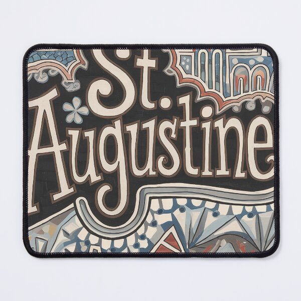 Item preview, St. Augustine City Vintage Whimsical Retro Doodle Typography Art designed and sold by Witty Shirts.