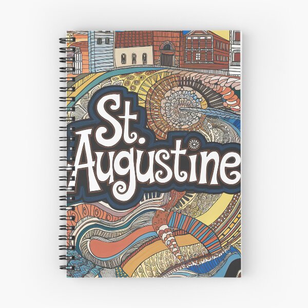 Item preview, St. Augustine City Vintage Whimsical Retro Doodle Typography Art designed and sold by Witty Shirts.