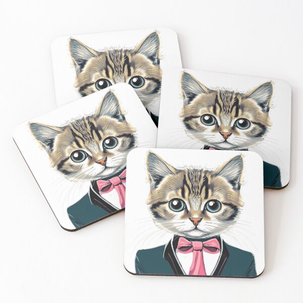 Item preview, Fancy Cat with Bow Tie designed and sold by FunandWhimsy.