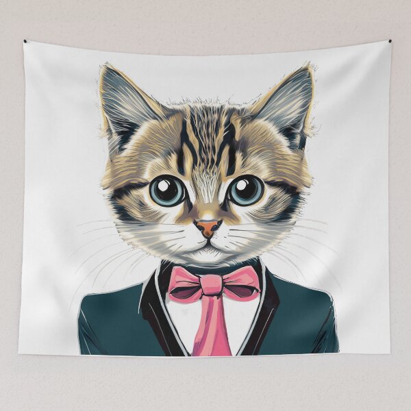 Item preview, Fancy Cat with Bow Tie designed and sold by FunandWhimsy.