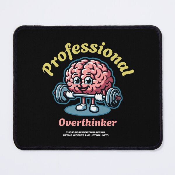 Item preview, professional overthinker typography text brain Morcaworks designed and sold by Morcawork.