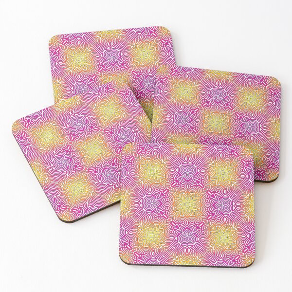 Item preview, pink orange yellow tile designed and sold by chambergambit.