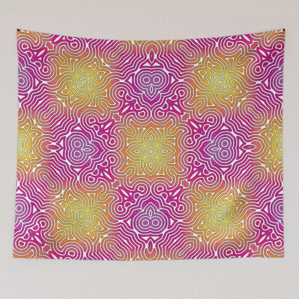 Item preview, pink orange yellow tile designed and sold by chambergambit.
