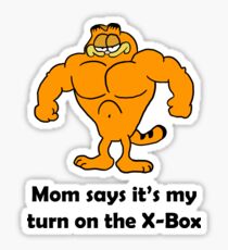 Muscle Garfield Sticker