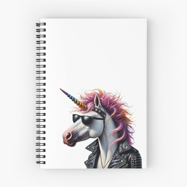 Item preview, Animal Spirit - Unicorn wearing Black Leather Jacket, Rockstar designed and sold by erkabees.