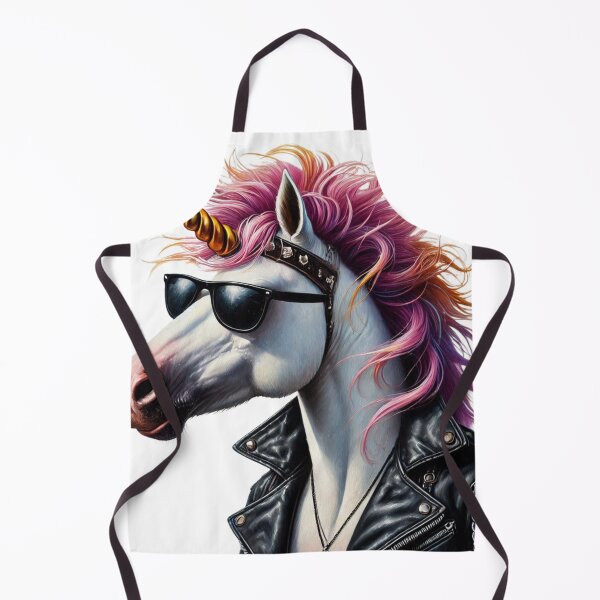 Item preview, Animal Spirit - Unicorn wearing Black Leather Jacket, Rockstar designed and sold by erkabees.