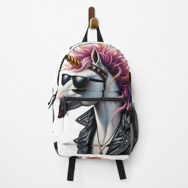 Item preview, Animal Spirit - Unicorn wearing Black Leather Jacket, Rockstar designed and sold by erkabees.