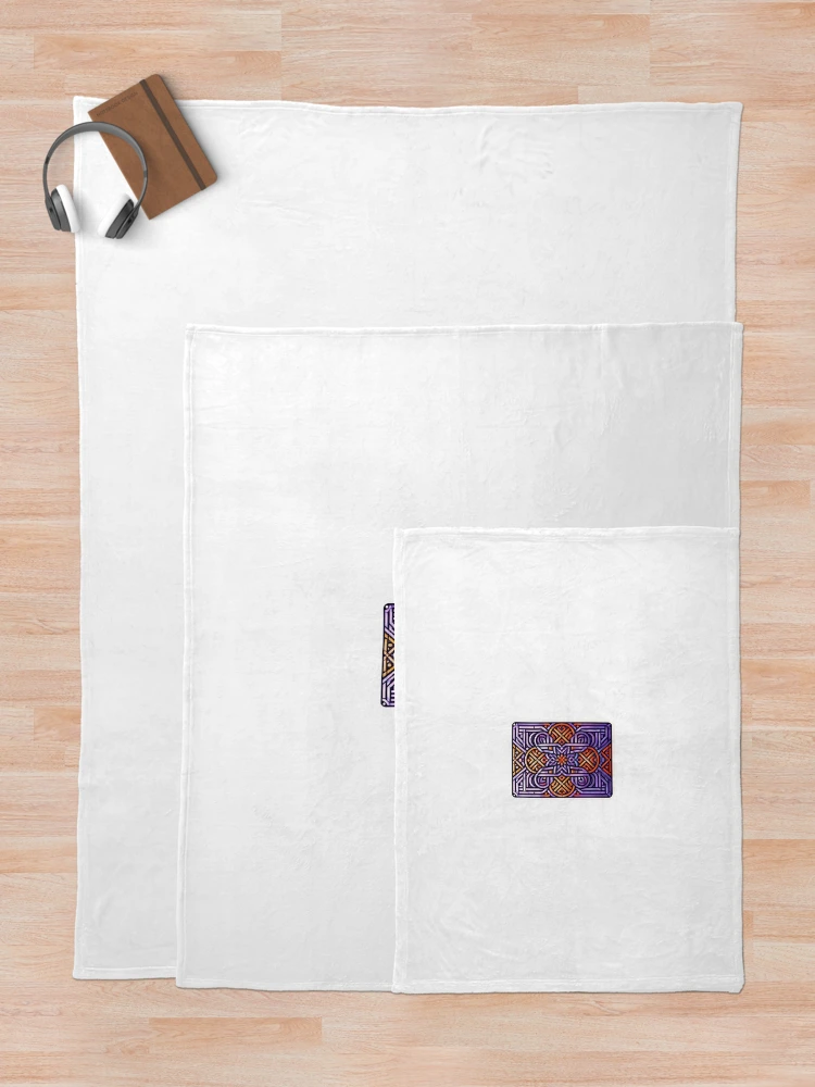 Thumbnail 5 of 6, Throw Blanket, Modern Arabic Geometric Pattern Design designed and sold by Rashad'z.