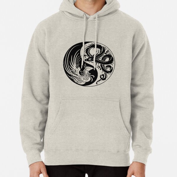 Dragon Phoenix ying yang Pullover Hoodie