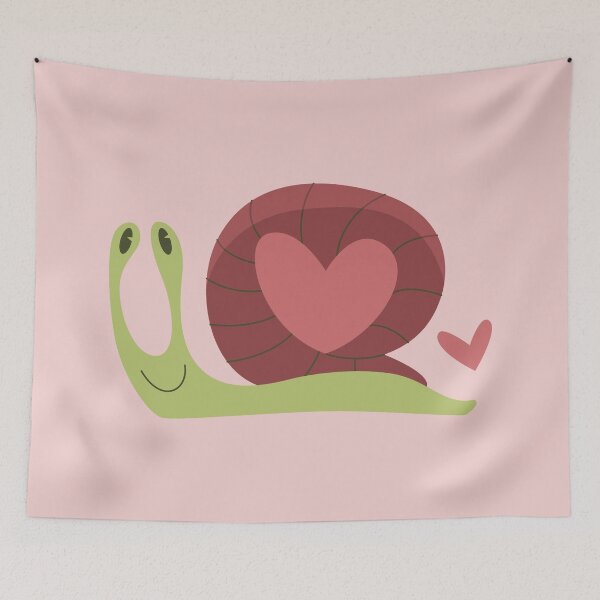 Item preview, snail heart love romance valentines cute designed and sold by Gossip Rag.