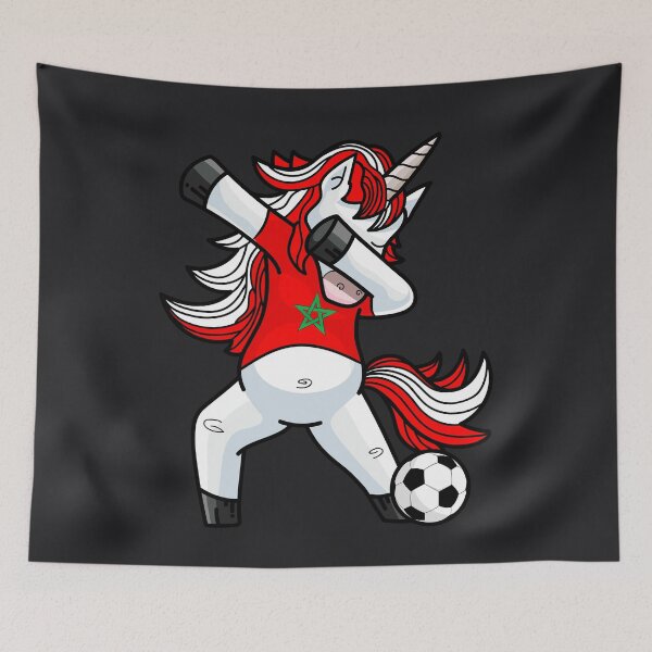 Item preview, Dabbing Soccer Unicorn Morocco designed and sold by melsens.