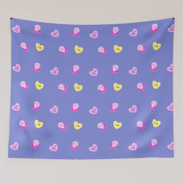 Item preview, Lilac Marry Me Candy Hearts Diamond Ring Candy Lollipops  designed and sold by Lorenza Krautkraemer Designs.