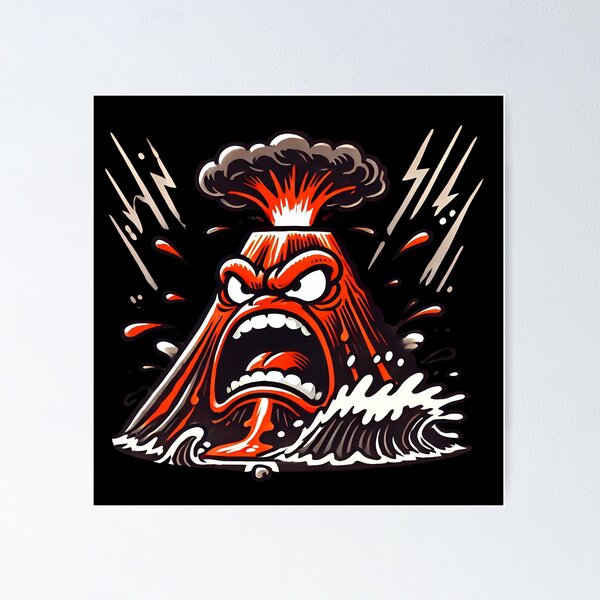 Artikelvorschau, Vulkanausbruch entworfen und verkauft von Funny Vintage Stickers And T-Shirts.