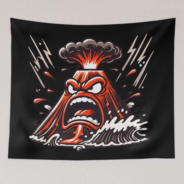 Artikelvorschau, Vulkanausbruch entworfen und verkauft von Funny Vintage Stickers And T-Shirts.