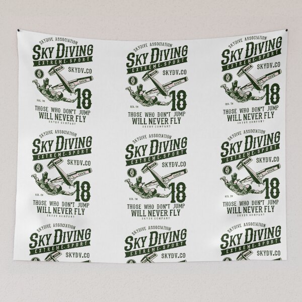 Item preview, Sky Diving Extreme Sport Those Who Don't Jump Will Never Fly Vintage Airplane Sky Dive Adventure designed and sold by Matt_Smith.