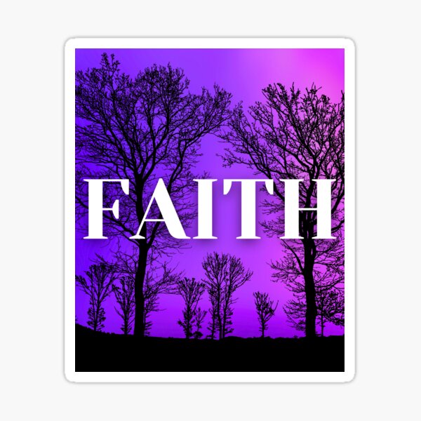 Item preview, Ruhiges FAITH-Design mit surrealem Pink und Lavendelhimmel designed and sold by Fredster1966.