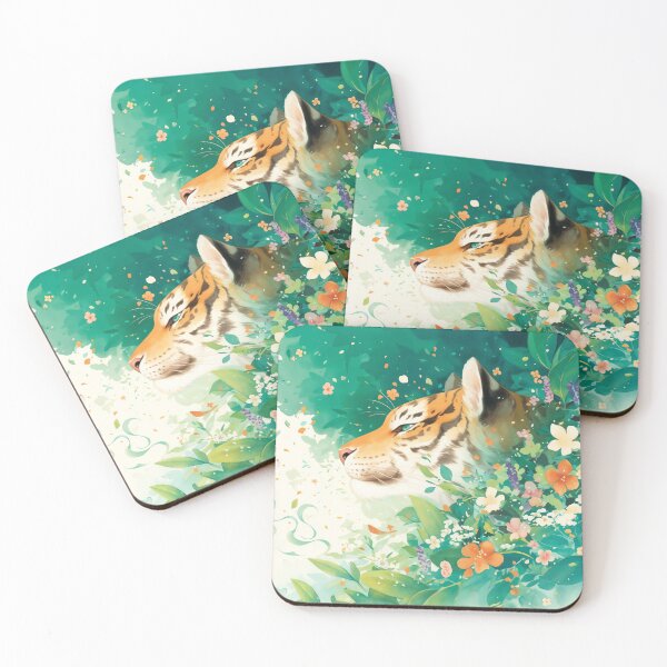Item preview, Tiger Amid Blossoms and Greenery designed and sold by AshiraCreations.