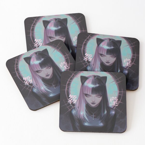 Item preview, Anime Goth Cat Girl designed and sold by CursedbyLilith.