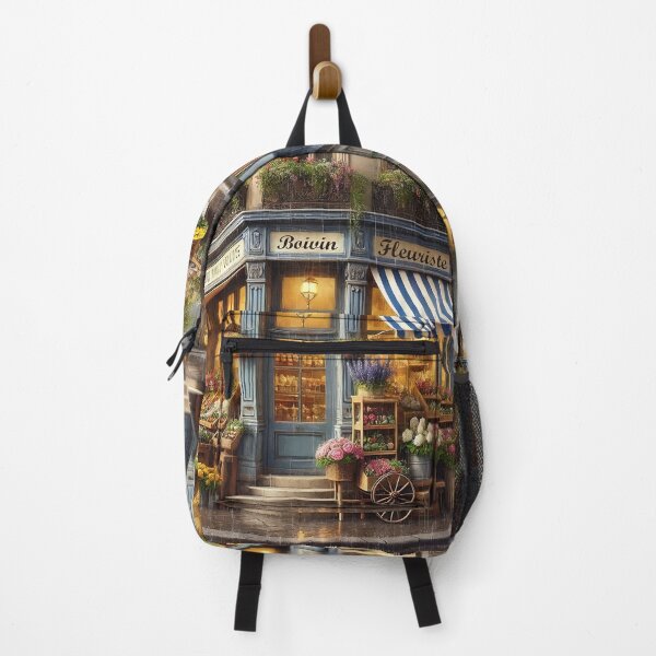 Item preview, Rain on Paris France Flower Shop Painting Scene French Street dining room, kitchen designed and sold by TheTimeTaxi.