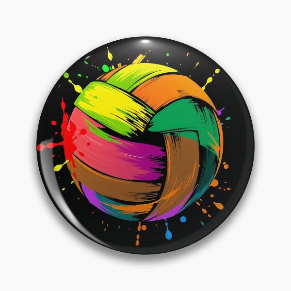 Item preview, Colorful Volleyball Cute Colorsplash Ball  designed and sold by svarupa.