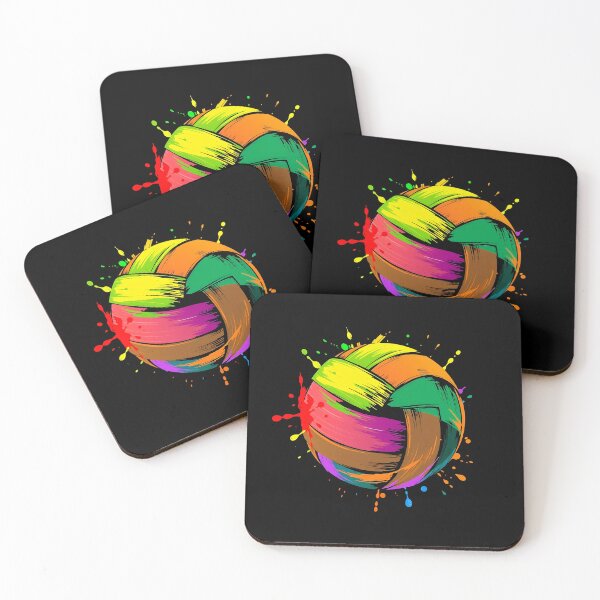 Item preview, Colorful Volleyball Cute Colorsplash Ball  designed and sold by svarupa.