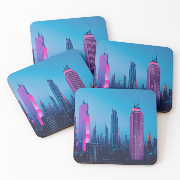 Item preview, Neon Cyberpunk Paris Cityscape - Futuristic Digital Wall Art designed and sold by Stan Art Store.