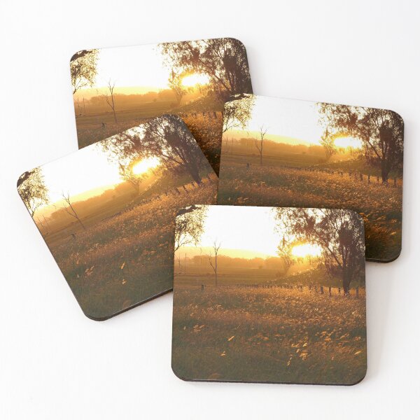 Item preview, Setting Sun Casts Golden Glow over Country Landscape designed and sold by jaynerushton.