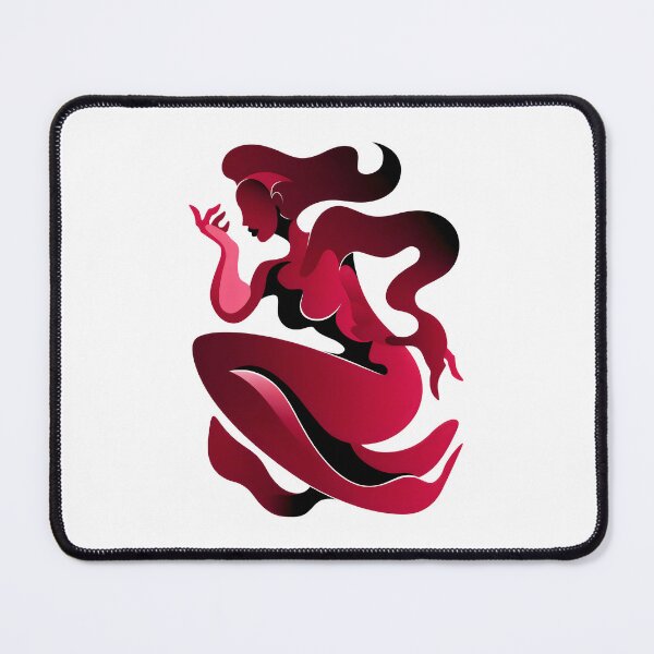 Item preview, Abstract Elegance: Red-Hued Woman in Motion designed and sold by SplashTastic.