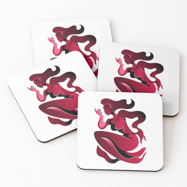 Item preview, Abstract Elegance: Red-Hued Woman in Motion designed and sold by SplashTastic.