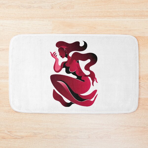 Item preview, Abstract Elegance: Red-Hued Woman in Motion designed and sold by SplashTastic.