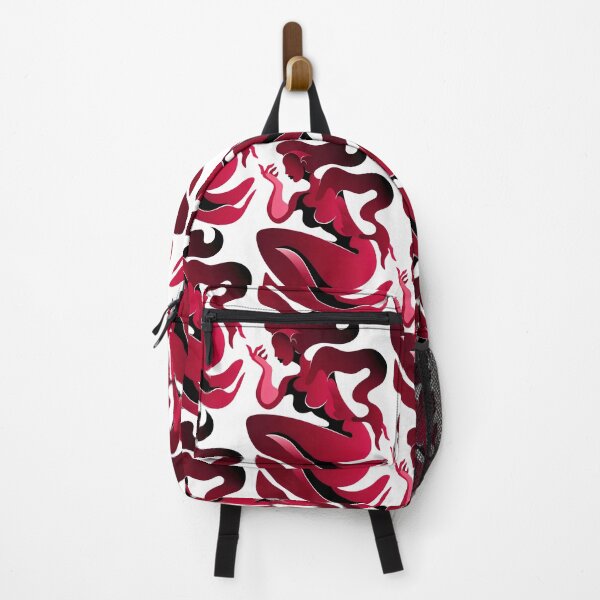 Item preview, Abstract Elegance: Red-Hued Woman in Motion designed and sold by SplashTastic.