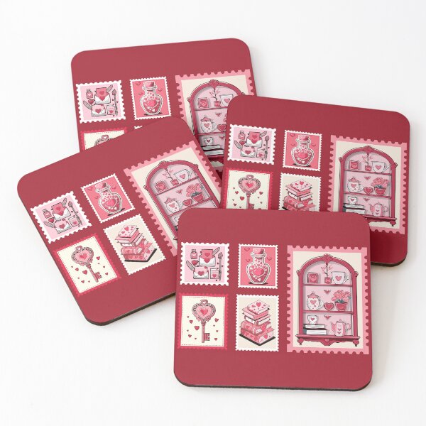 Item preview, Books & Hearts Stamps designed and sold by MaiZephyr.