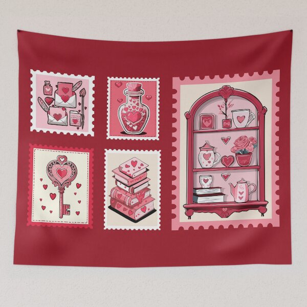Item preview, Books & Hearts Stamps designed and sold by MaiZephyr.