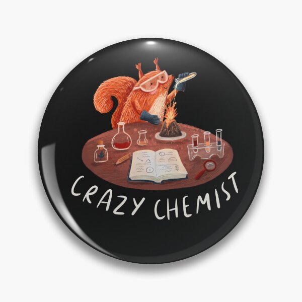 Item preview, Crazy chemist design with a cute squirrel running tests designed and sold by volhakaliaha.