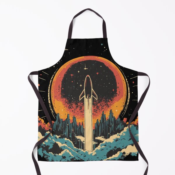 Item preview, Retro Rocket Launch – Vintage Space Exploration Art designed and sold by VividCore.