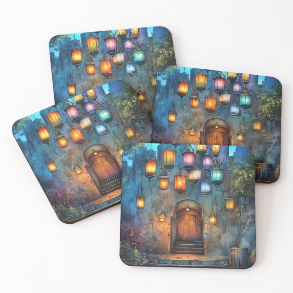 Item preview, Enchanted Tavern Entrance - Magical Lantern Fantasy Art designed and sold by TheSillySartor.