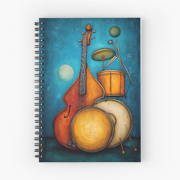 Item preview, Jazz Rhythm Soul - Vintage Musical Instruments Art designed and sold by TheSillySartor.