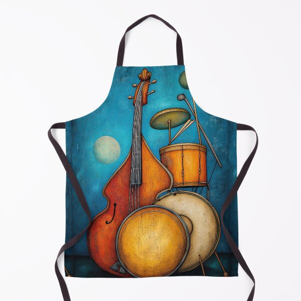 Item preview, Jazz Rhythm Soul - Vintage Musical Instruments Art designed and sold by TheSillySartor.