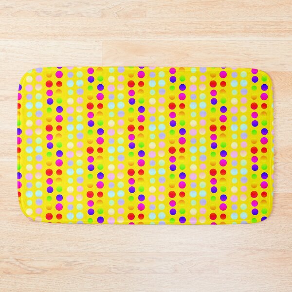 Item preview, Yellow multicolor dots geometric pattern designed and sold by lausn.